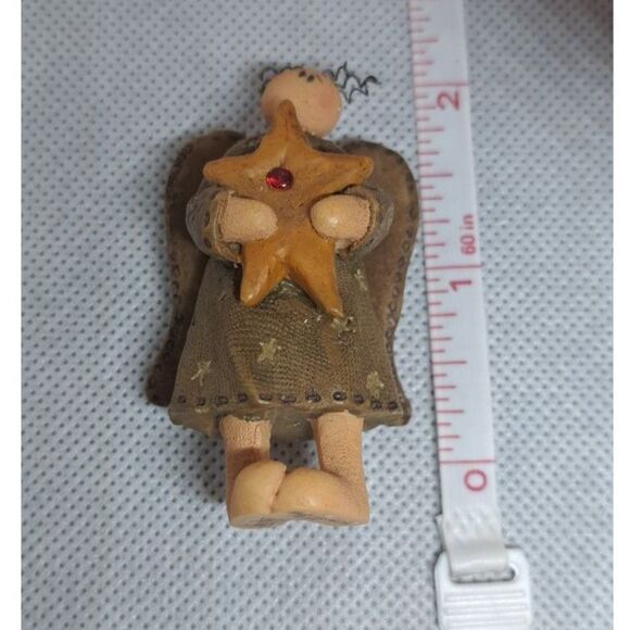 Honey and Me Mini Angel – July Birthstone Star– Primitive Country Decor Figurine - Picture 3 of 4